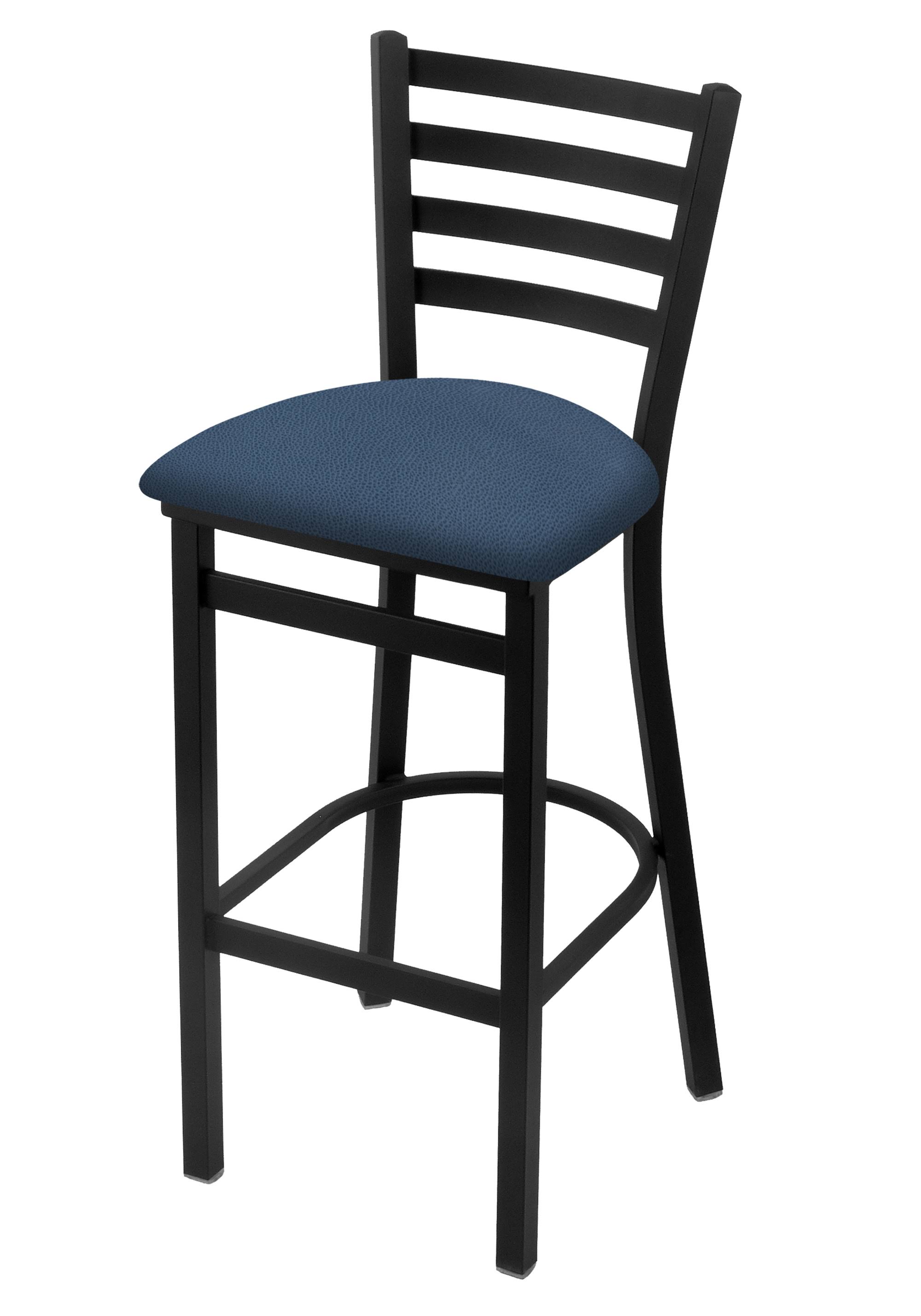 Holland Bar Stool 400 Jackie 25x22 Stool with Black Wrinkle Finish, Rein Bay Seat 40025BWReiBay