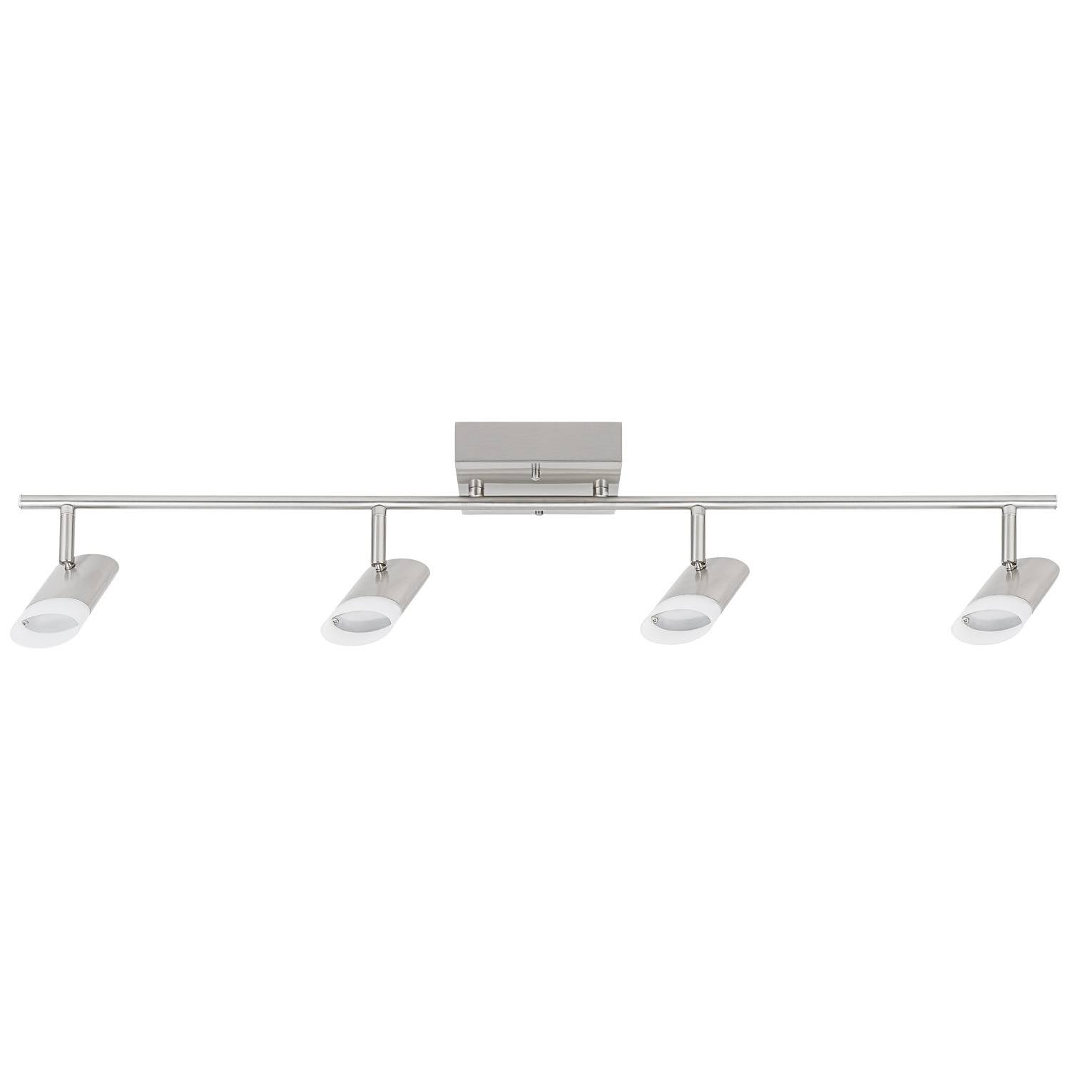 Globe Electric Delphine 4-Light Brushed Steel LED Integrated Track Lighting Kit 58890