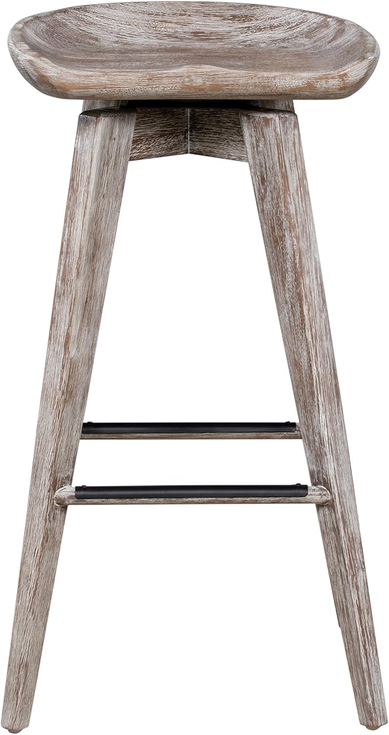 Boraam Magellan Counter Height Swivel Stool, 24-Inch, Brandy Pack of 2