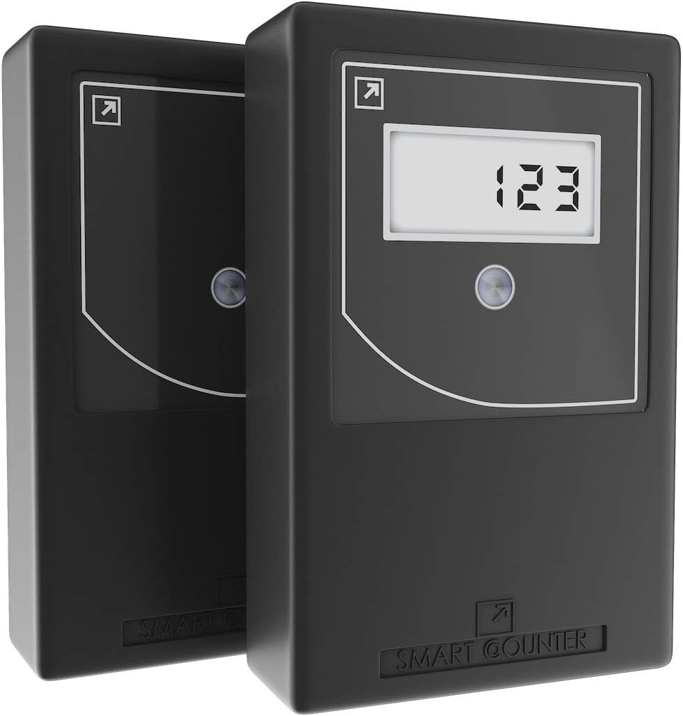 Smart Counter IR+ (B) Infrared Wireless People Counter | Door Counter Protected from Unauthorized Reset | Traffic Counter Automatically Counts and displays Data on a Display | Visitor Retail Counter| Pack of 2
