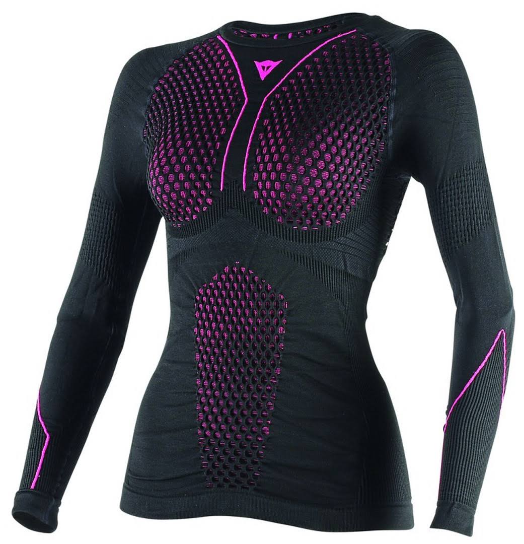 Dainese D-Core Thermo Tee LS Lady M Black-fucsia