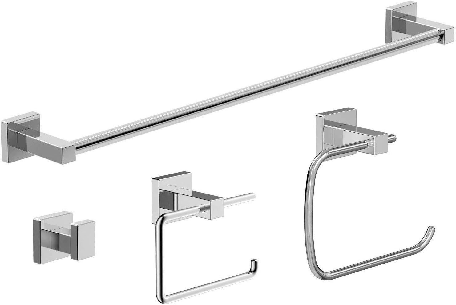 Symmons 36AC-BUNDLE Duro 4-Piece Wall-Mounted Bathroom Hardware Set in Polished Chrome