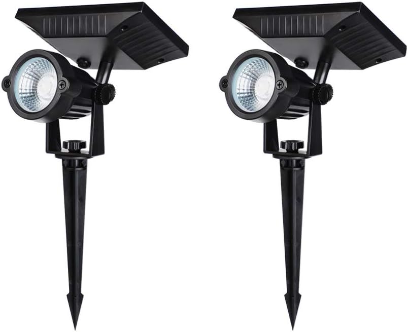 10W Solar Light Waterproof Wram White Solar Ground Plug Light Outdoor Courtyard Garden Driveway Pool Area Wall Light Landscape Light Safety Lighting(2 Packs)