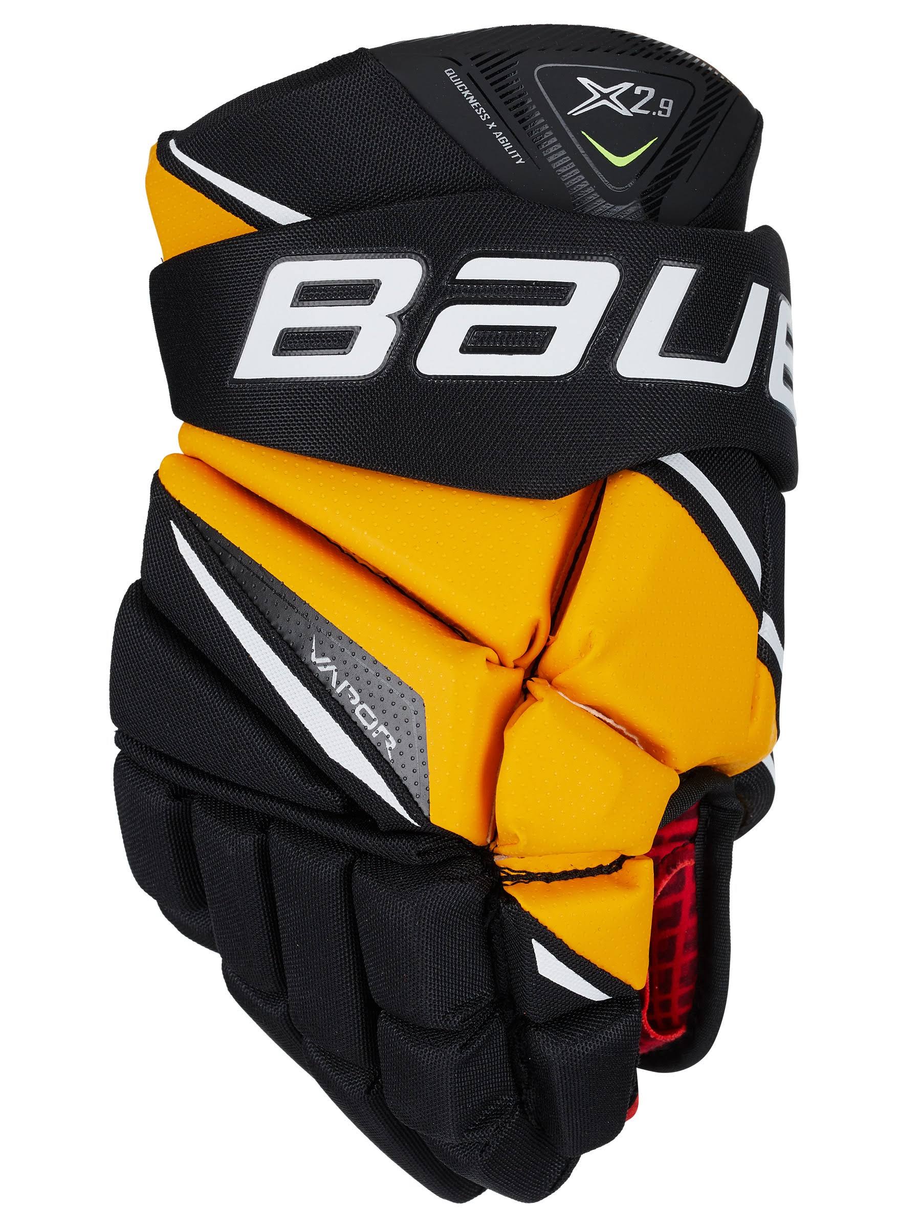 Bauer Vapor X2.9 Senior Ice Hockey Gloves Black/Gold / 15x22