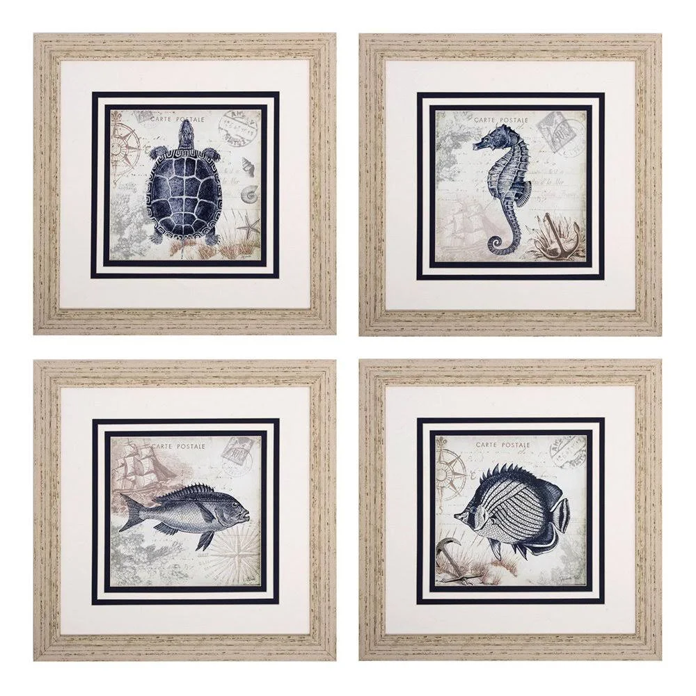 Propac Seaside Framed Art (Set of 4)