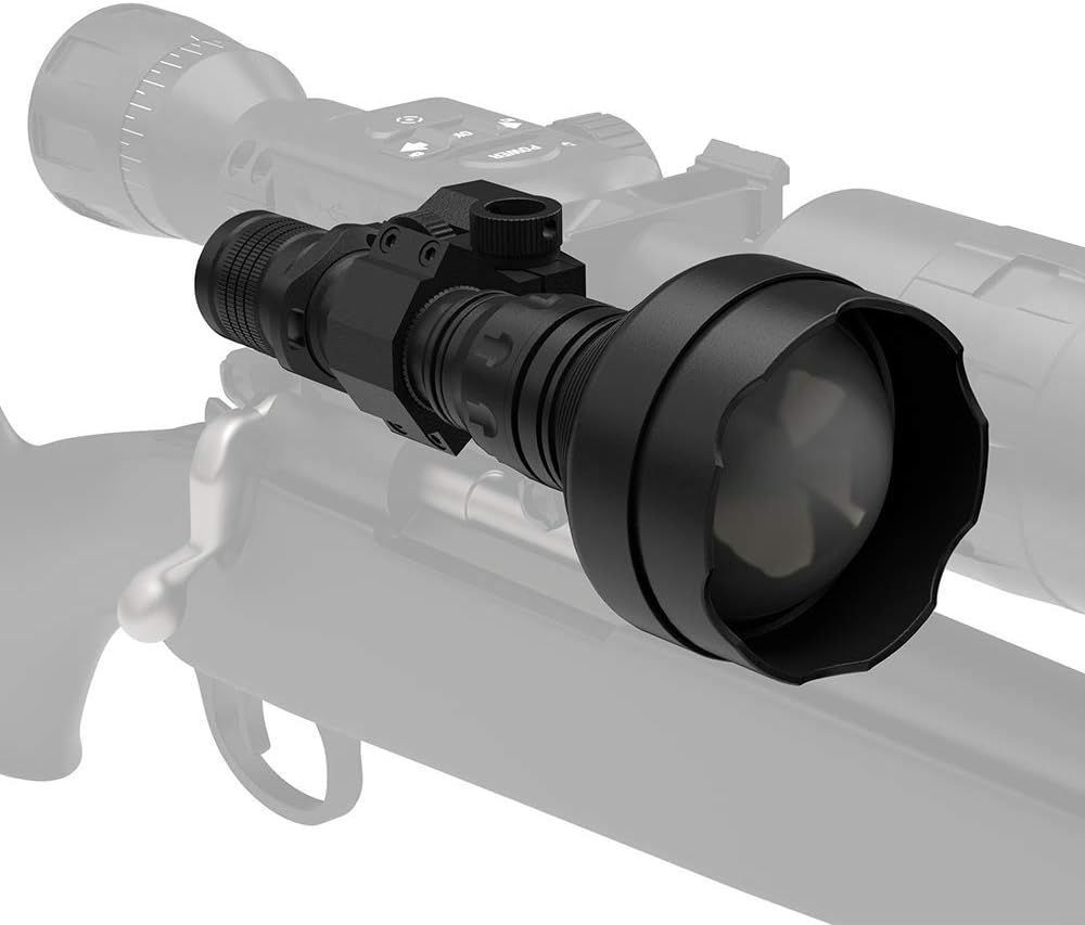 ATN IR850 Supernova Infrared Illuminator for hunting, law enforcement,Military use, includes IR Illuminator, Easy rail mounting system, single lithium battery and battery charger,Black