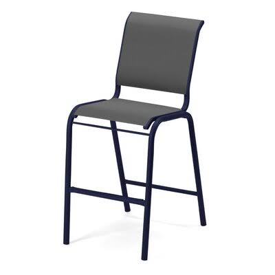 Reliance Stacking Patio Dining Side Chair Telescope Casual Frame Color: Textured Desert, Seat Color: Titanium