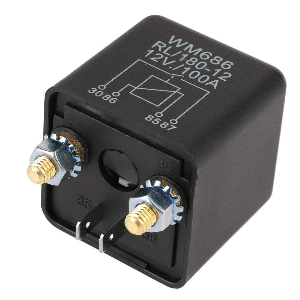 Automotive Relays for Car, 12V 100A Normal Open Heavy Duty Car Starter Relay for Control Battery ON/Off Pack of 2