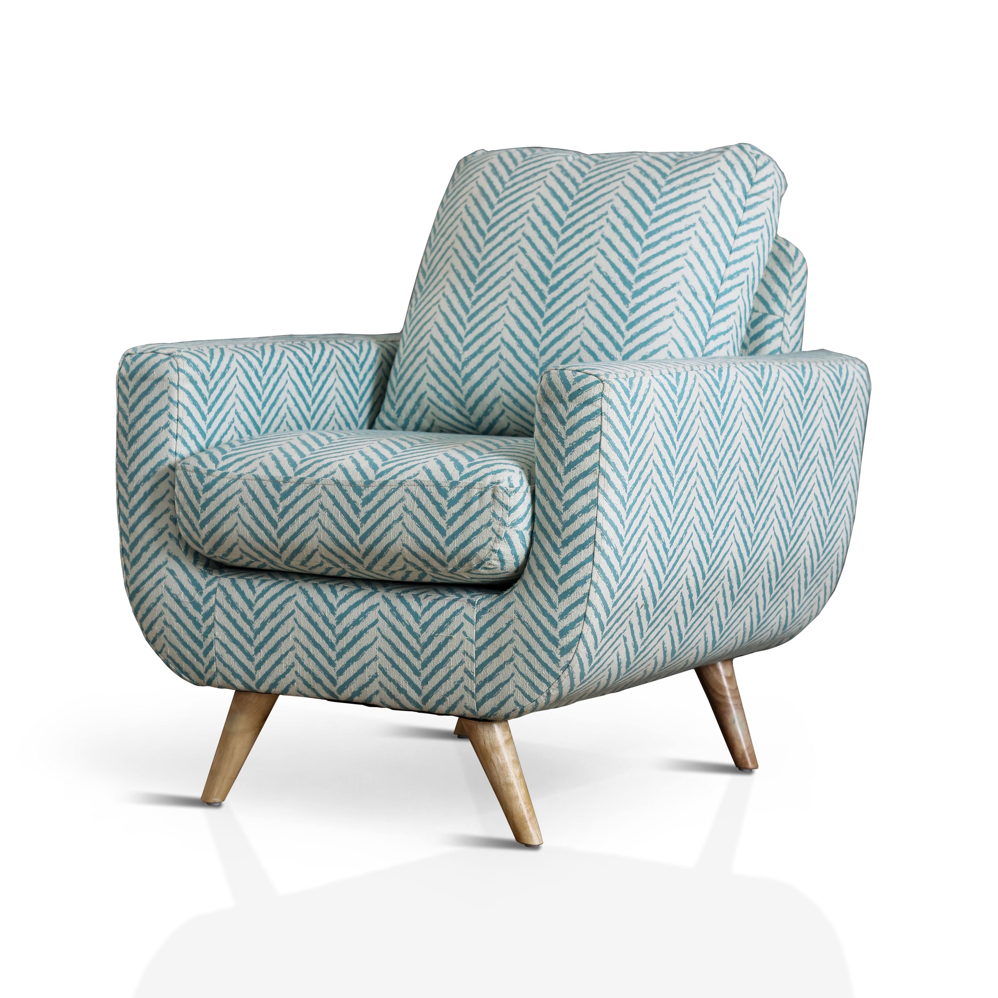 Akina Scoop Frame Accent Chair Mid-Century Modern - Blue