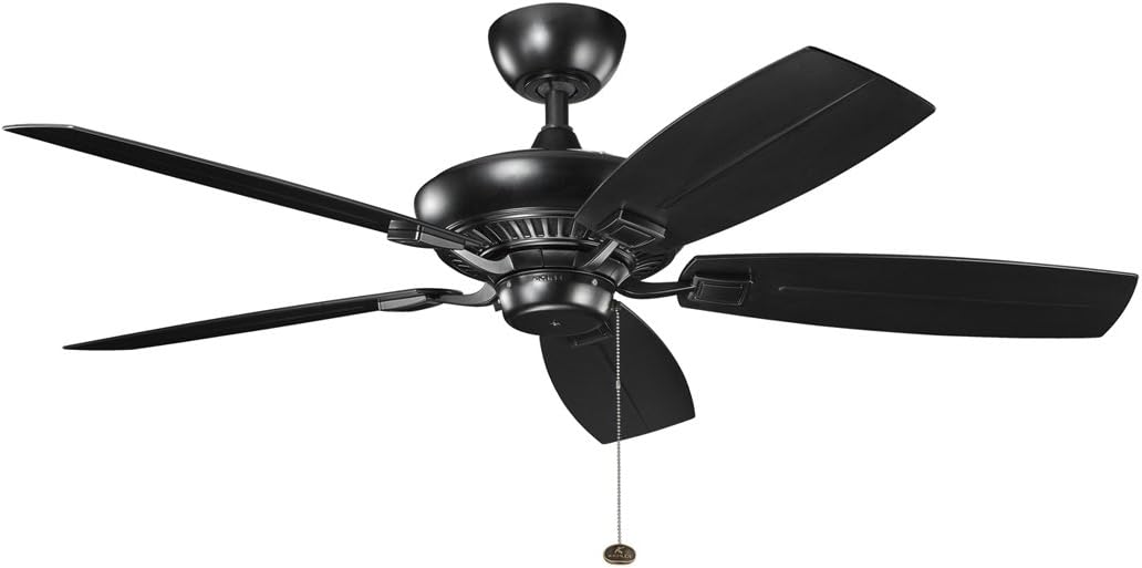 Kichler 310192SBK 52-Inch Canfield Patio Fan, Satin Black