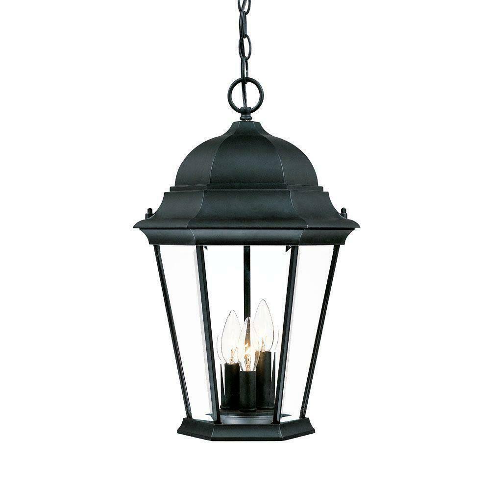 Acclaim Lighting Richmond Collection 3-Light Matte Black Outdoor Hanging Lantern 5226BK