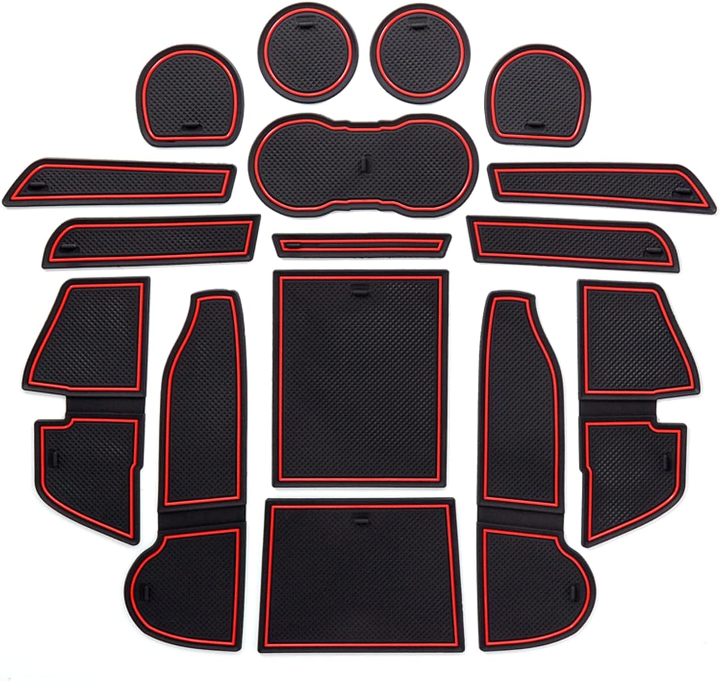 Car Door Pocket Liners for Subaru Crosstrek XV Accessories 2022 2021-2018/Subaru Impreza 2022-2017, Premium Groove Mats Liners, Custom Fit Cup Holder, Center Console,16 PCS Set