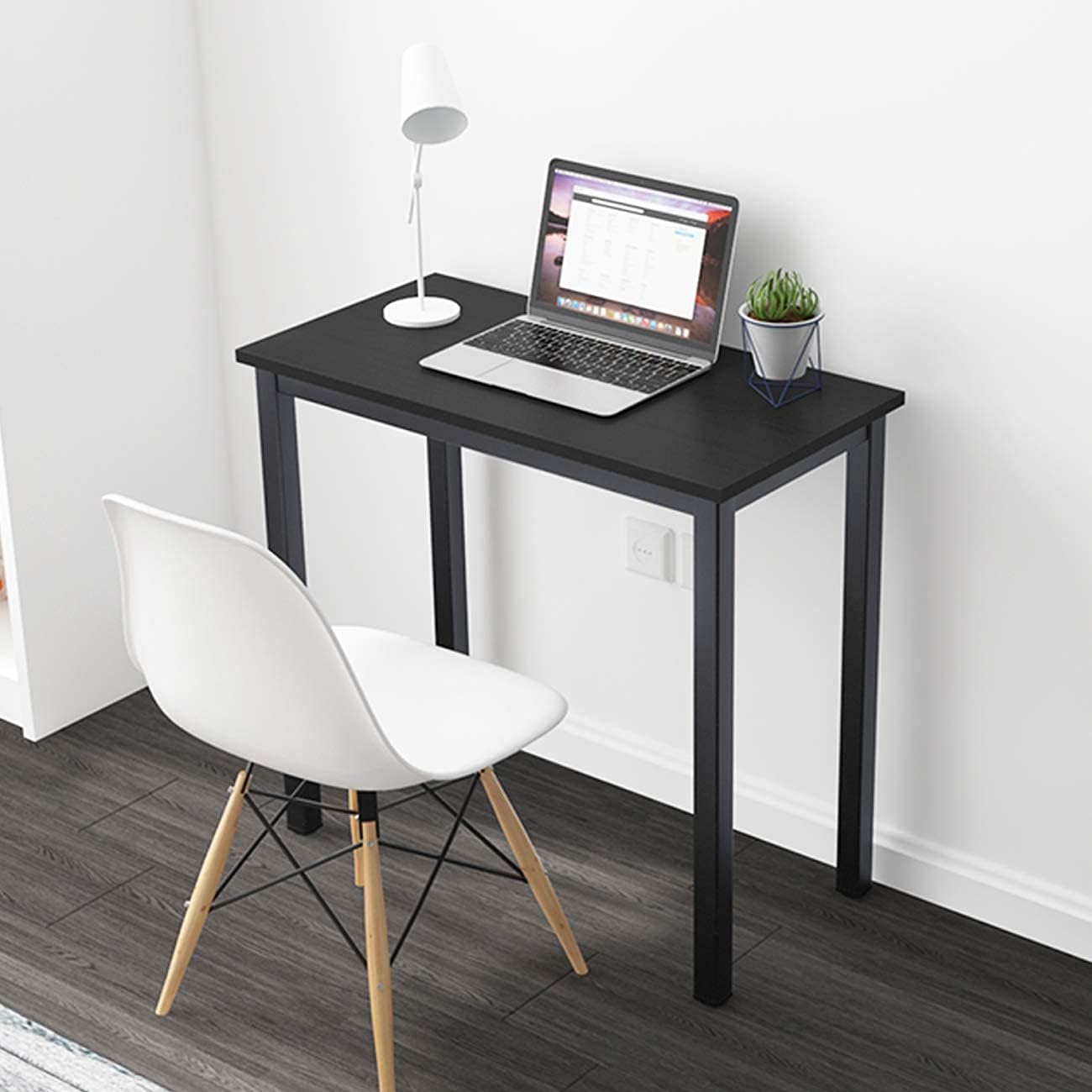 DlandHome 31.5 inch Computer Desk Home Office Table Writing Desk Study Table Gaming Desk Workstation, Black Pack of 2