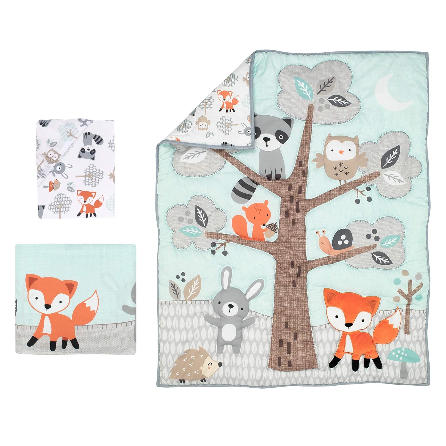 Bedtime Originals Woodland Friends 3Piece Crib Bedding Set, Multicolor Pack of 2