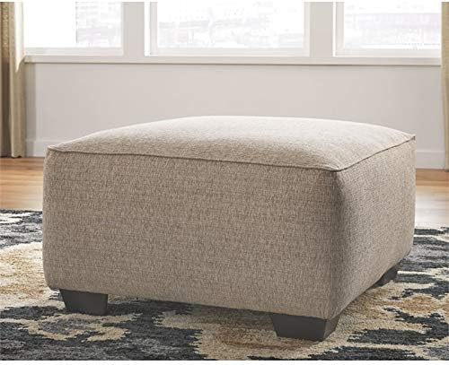 BOWERY HILL Oversized Accent Ottoman in Hemp