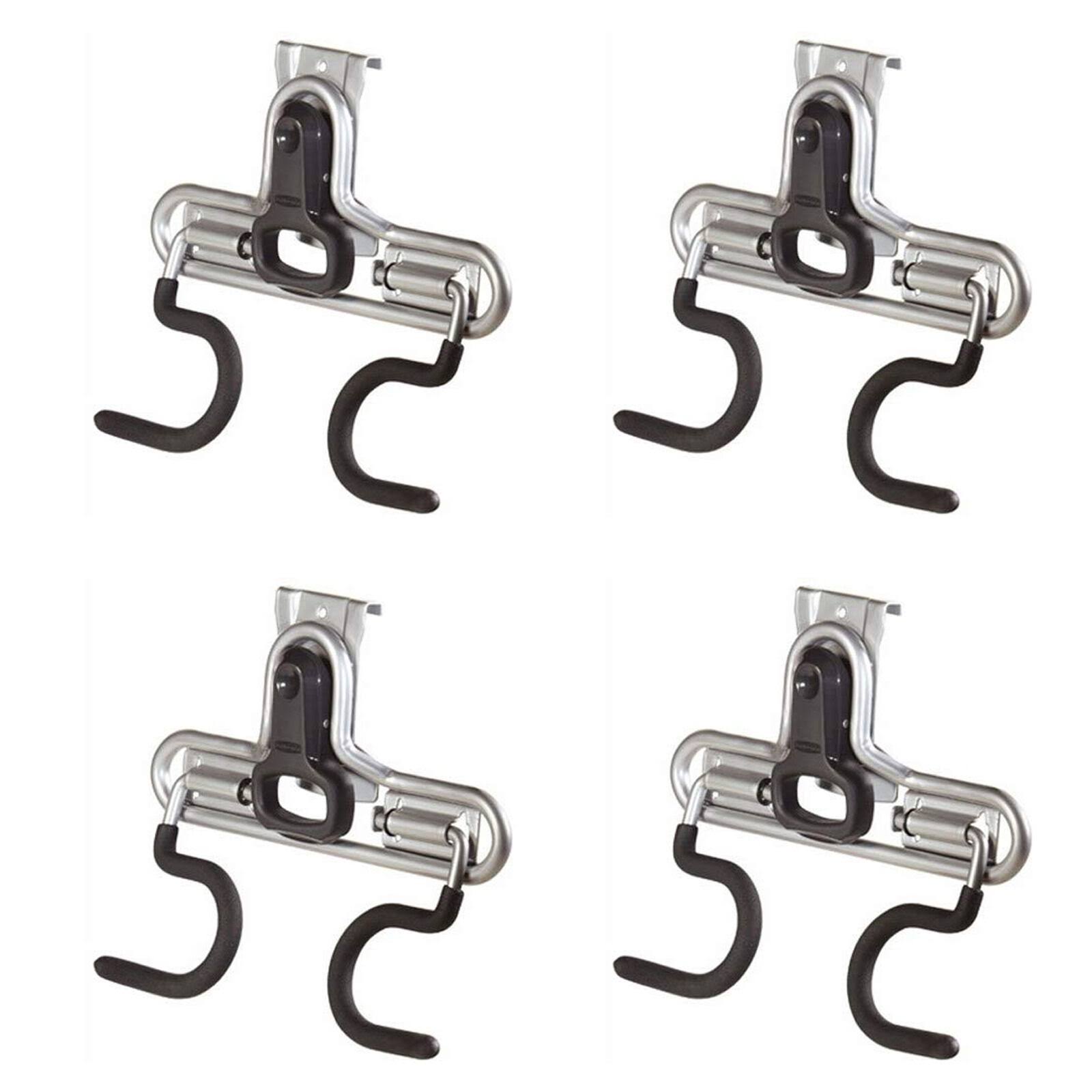 Rubbermaid FastTrack Wall S Hook 2 Handle Tool Storage Organizer Rack (4 Pack)
