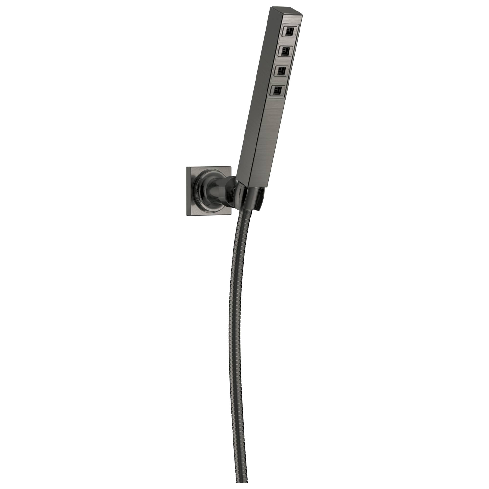 Delta Faucets 55567-KS-PR H2Okinetic Single-Setting Adjustable Wall Mount Hand Shower in Lumicoat Black Stainless