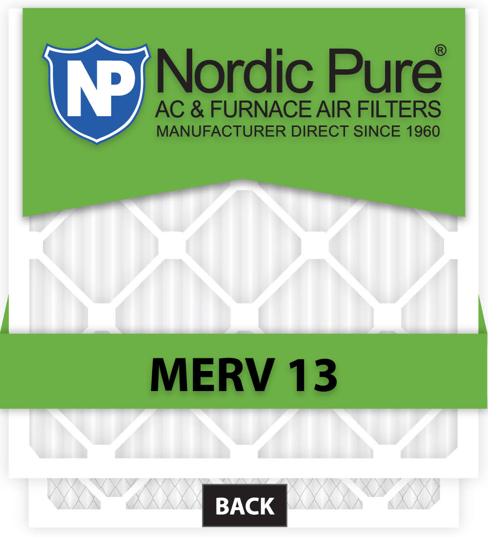 14x14x1 Pleated MERV 13 AC Furnace Air Filters Qty 6