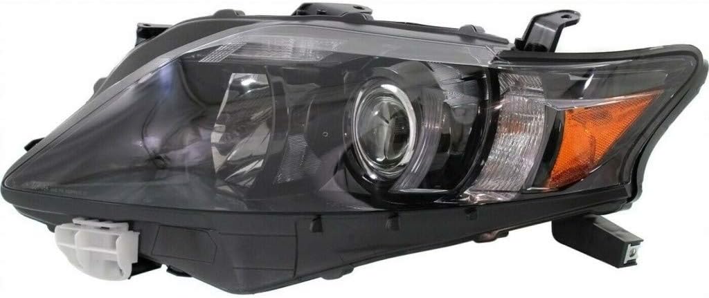 For Lexus RX 350 2012 Headlight Assembly Halogen Type 2 Black Trim Driver Side LX2502155