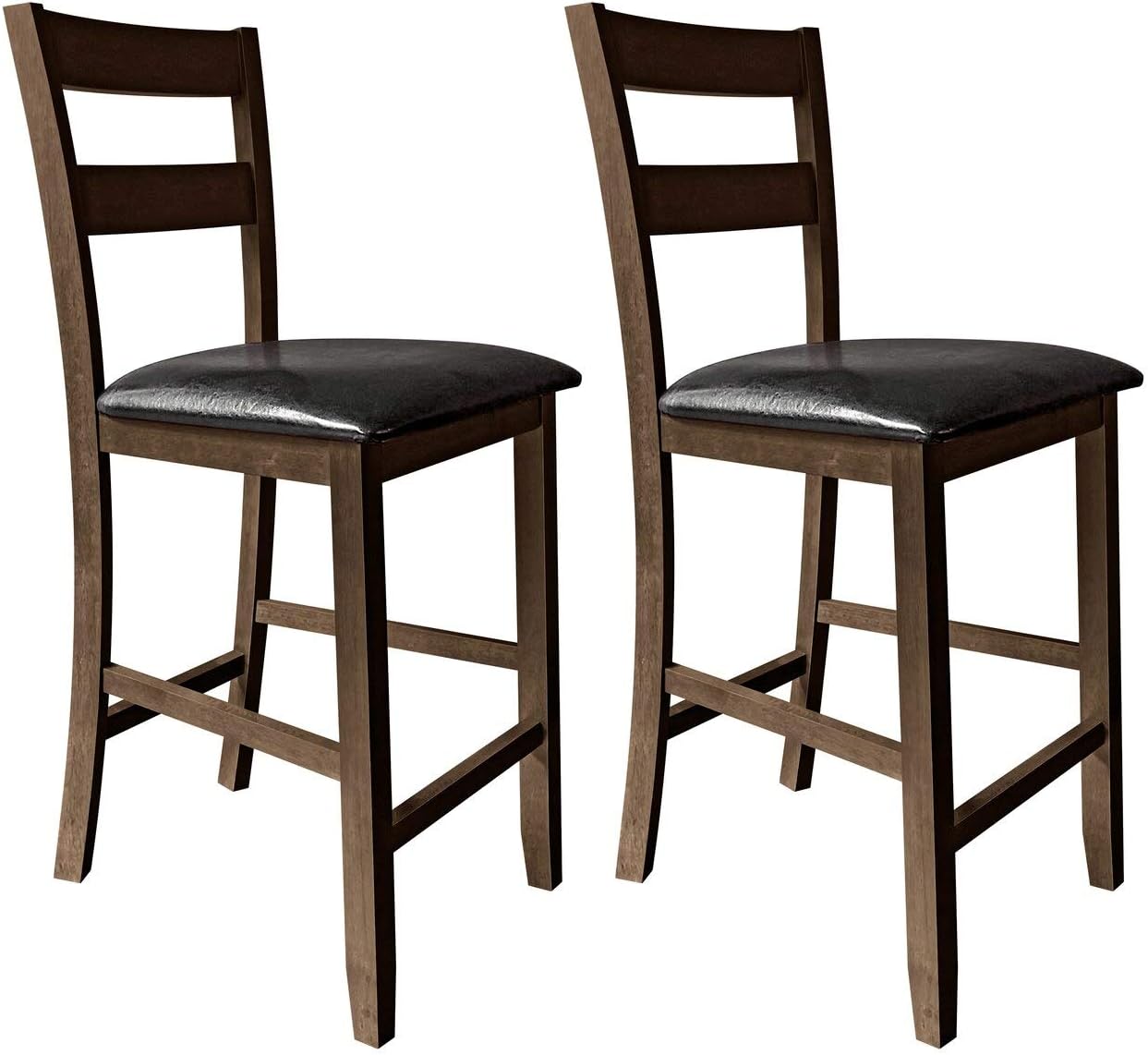 CAPHAUS Cullen Solid Wood Rake Back Bar & Counter Stool, 24