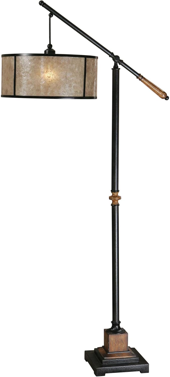 Uttermost Sitka Aged Black Adjustable Metal Floor Lamp