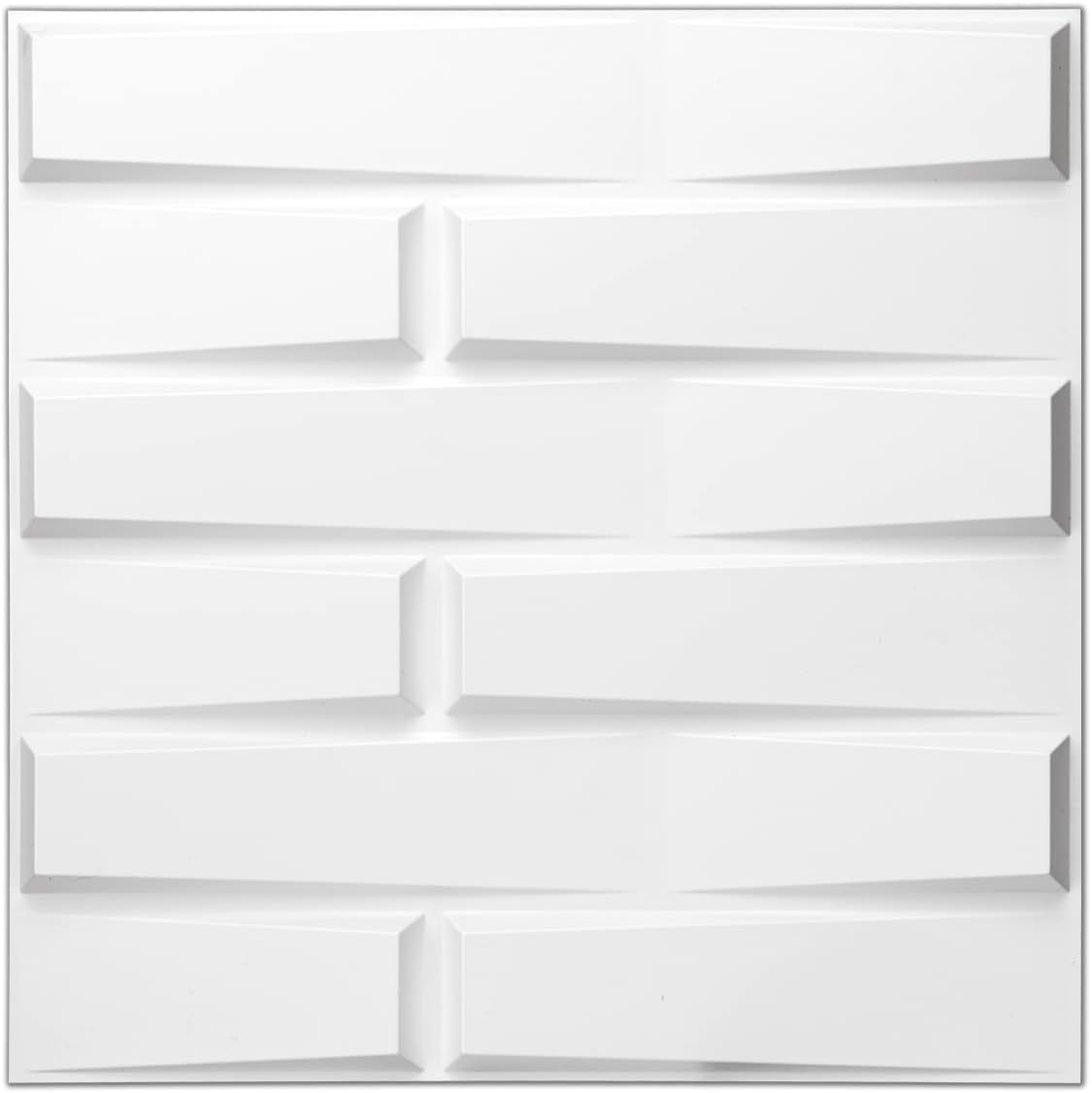 Art3d Decorative 3D PVC Wall Panel for Interior D&eacute;cor, 12-Pack 19.7 x 19.7 in. White