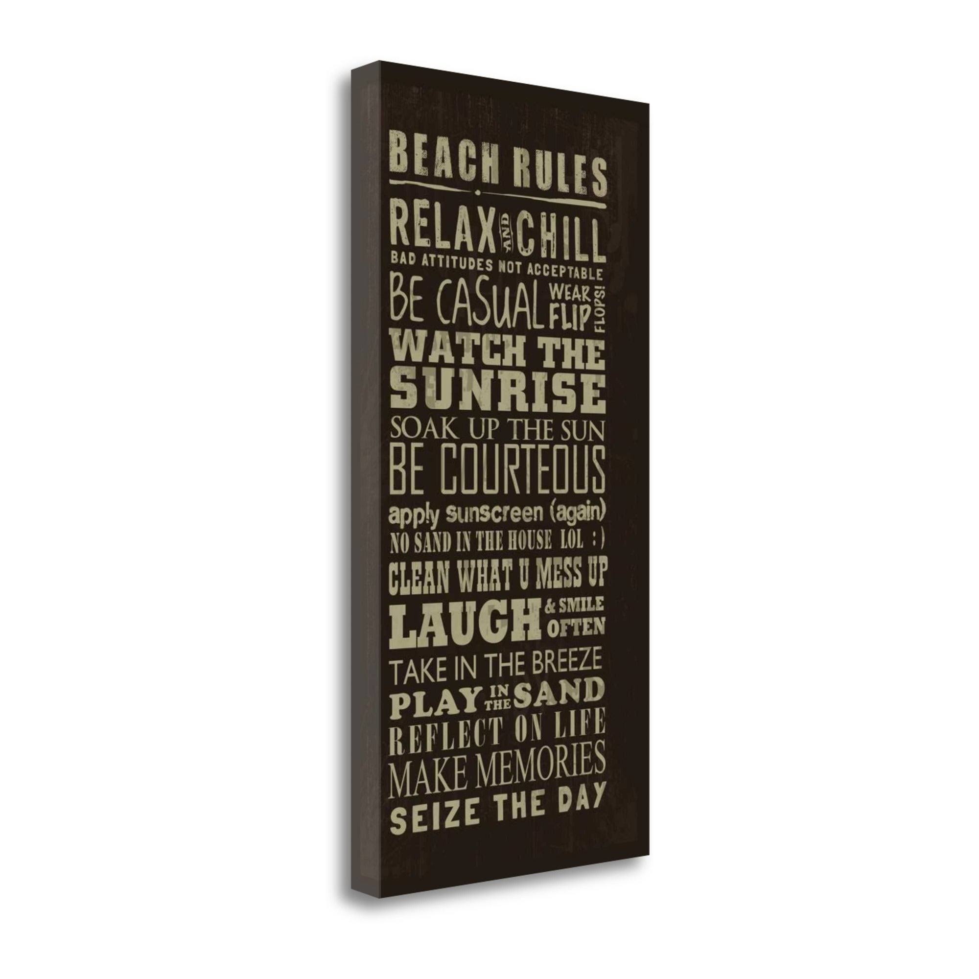 32x22 x 16x22 Beach Rules by Jim Baldwin Fine Art Giclee Print