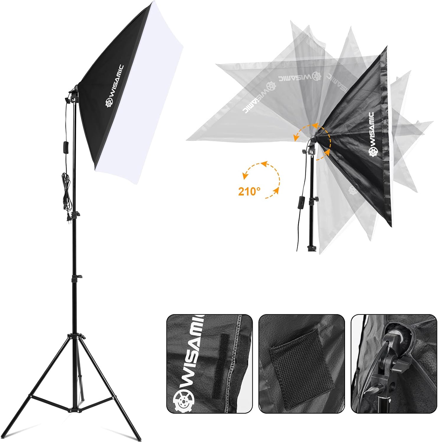 Wisamic Softbox Lighting Kit, 2pack 20