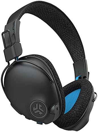 JLab Play Pro Gaming Wireless Headset | 60+ Hour Bluetooth 5 Playtime 60ms Super-Low Latency for Mobile Gameplay | Retractable Boom Mic | AUX Gaming Cord Compatible with Gaming Consoles