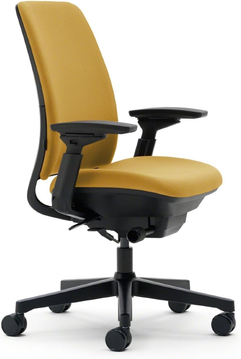 Steelcase Amia Task Chair: Adjustable Back Tension - LiveLumbar Support - Seat Slider - 4 Way Adjustable Arms - Black Frame/Black Fabric