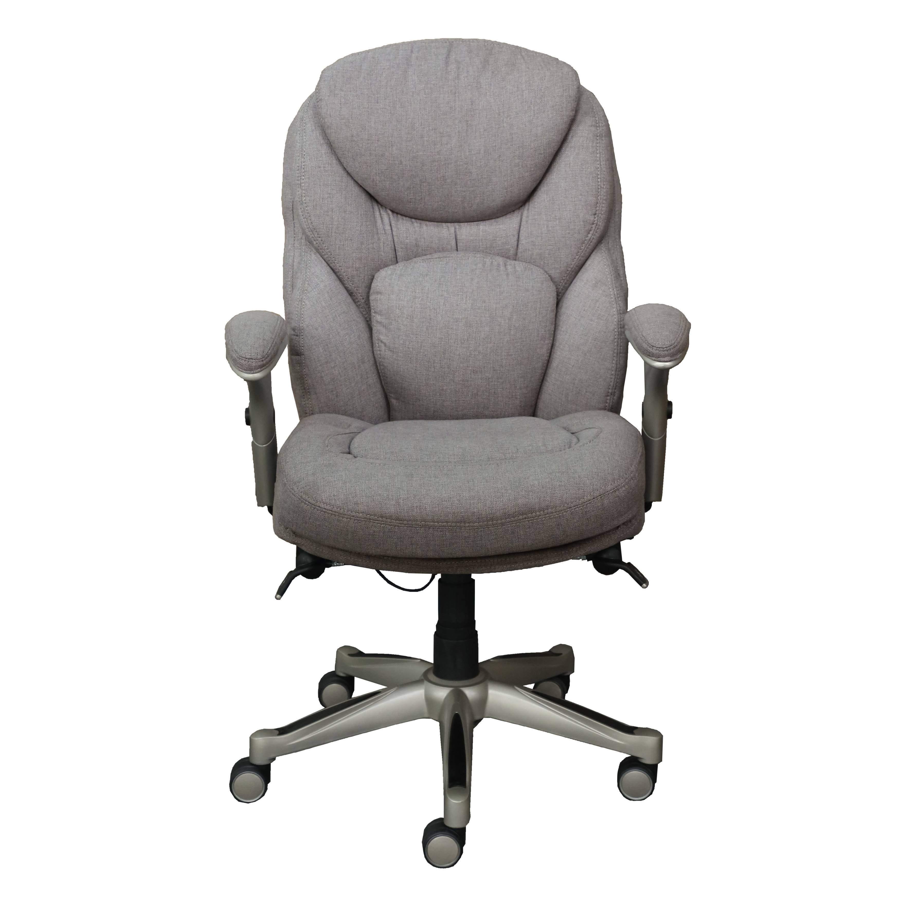 Serta Works Ergonomic Executive Office Chair with Back in Motion Technology, Light Gray Fabric