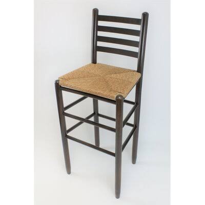 Thor Wood Ladder Back Bar u0026 Counter Stool Gracie Oaks Seat Height: Bar Stool (30x22 Seat Height), Color: Cranberry