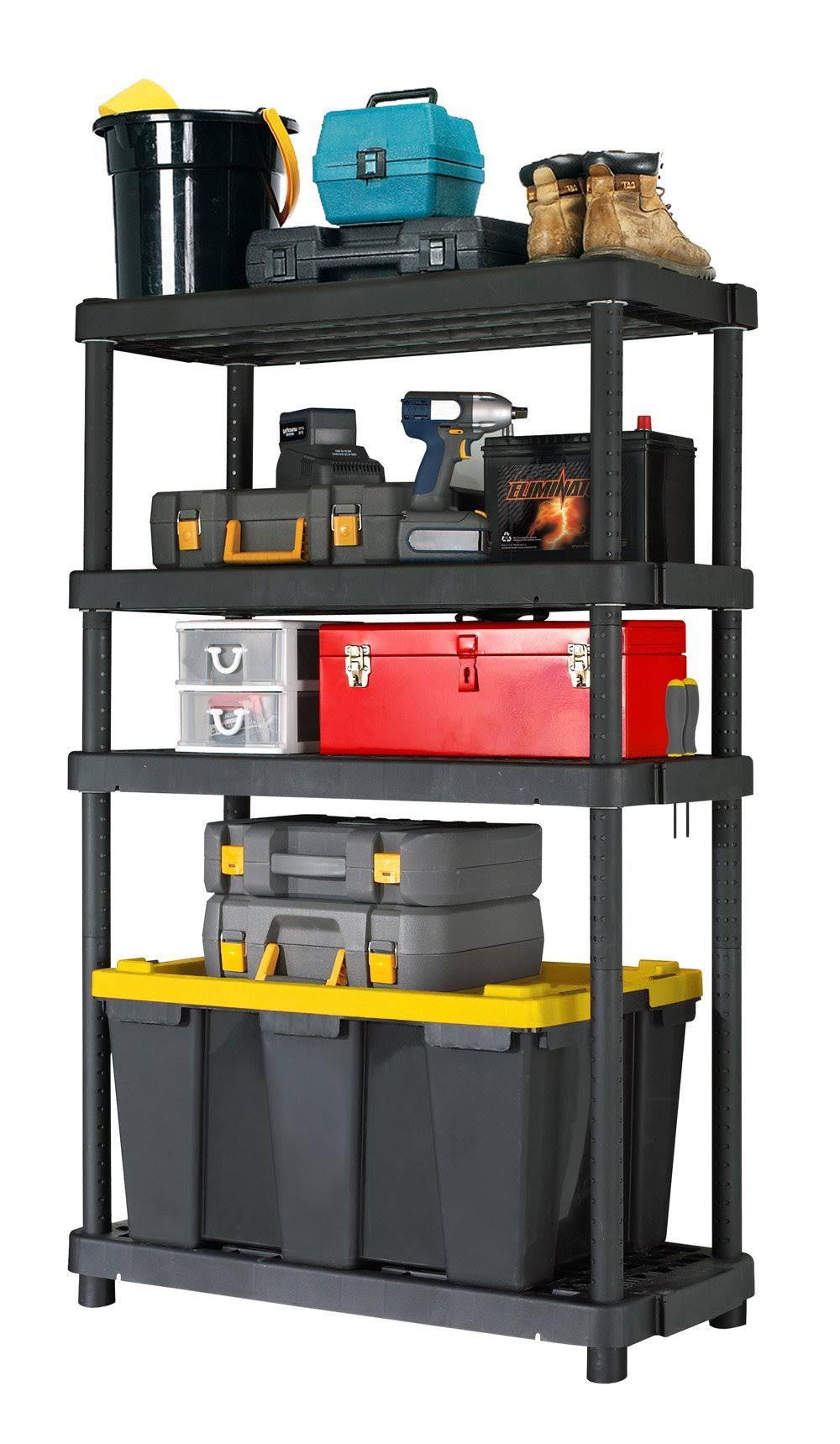 Gracious Living Adjustable 4-Shelf Heavy Duty Shelving Unit