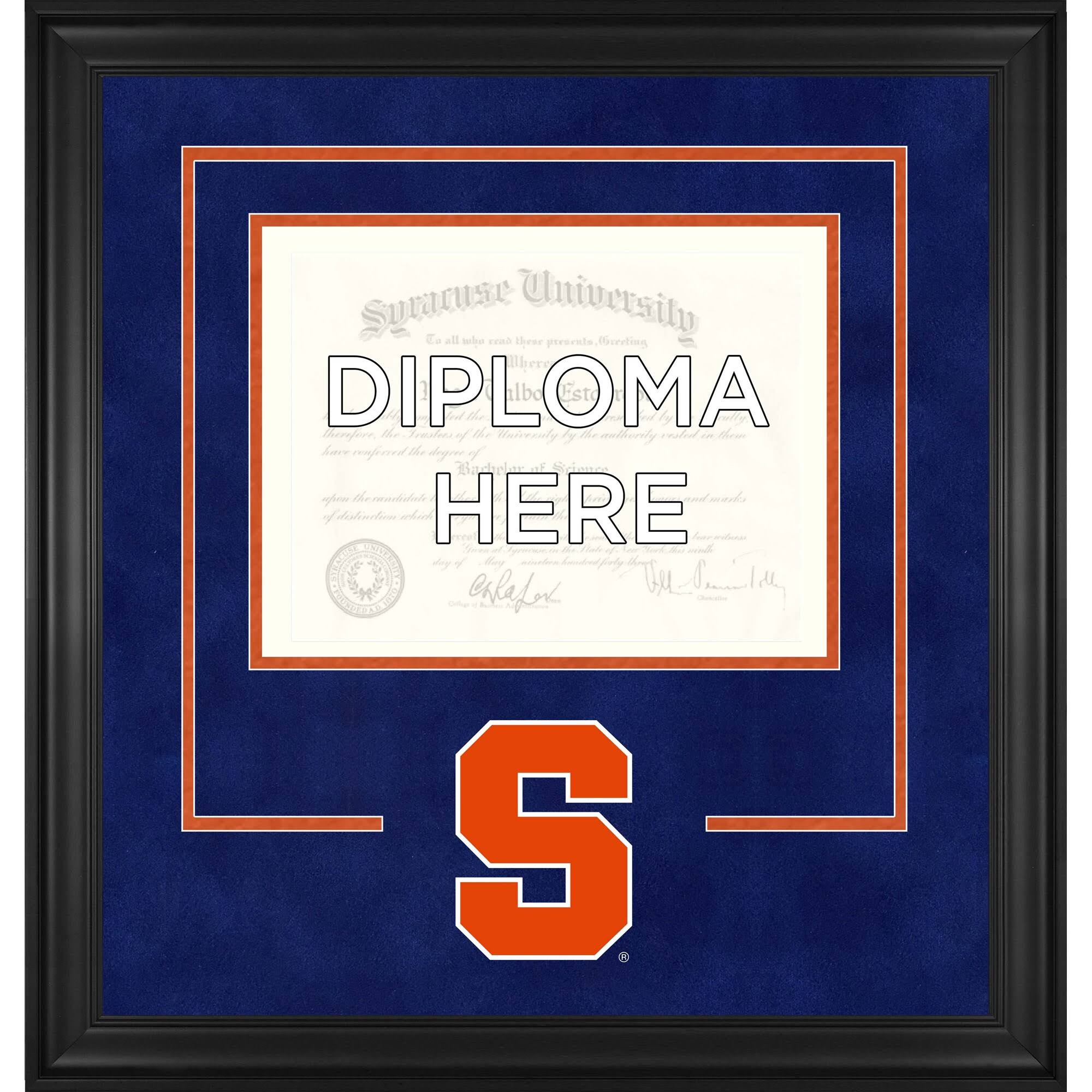 Fanatics Authentic Syracuse Orange Deluxe 8.5x22 x 11x22 Diploma Frame with Team Logo