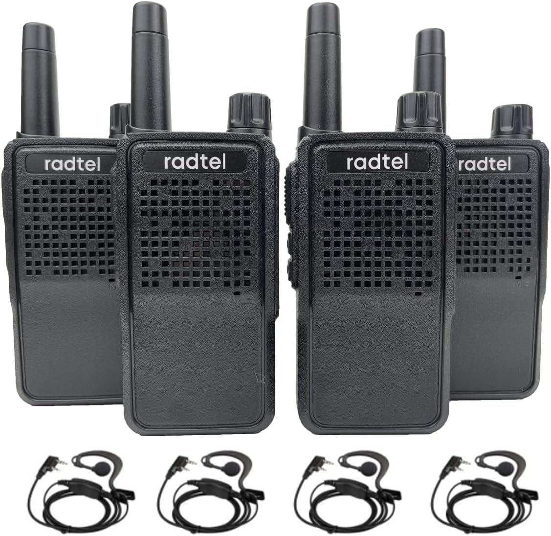 Radtel RT518 Rechargeable Walkie Talkies for Adults Long Range Handheld FRS Two Way Radio 22CH Handsfree VOX for Camping Hiking (4 Pack)