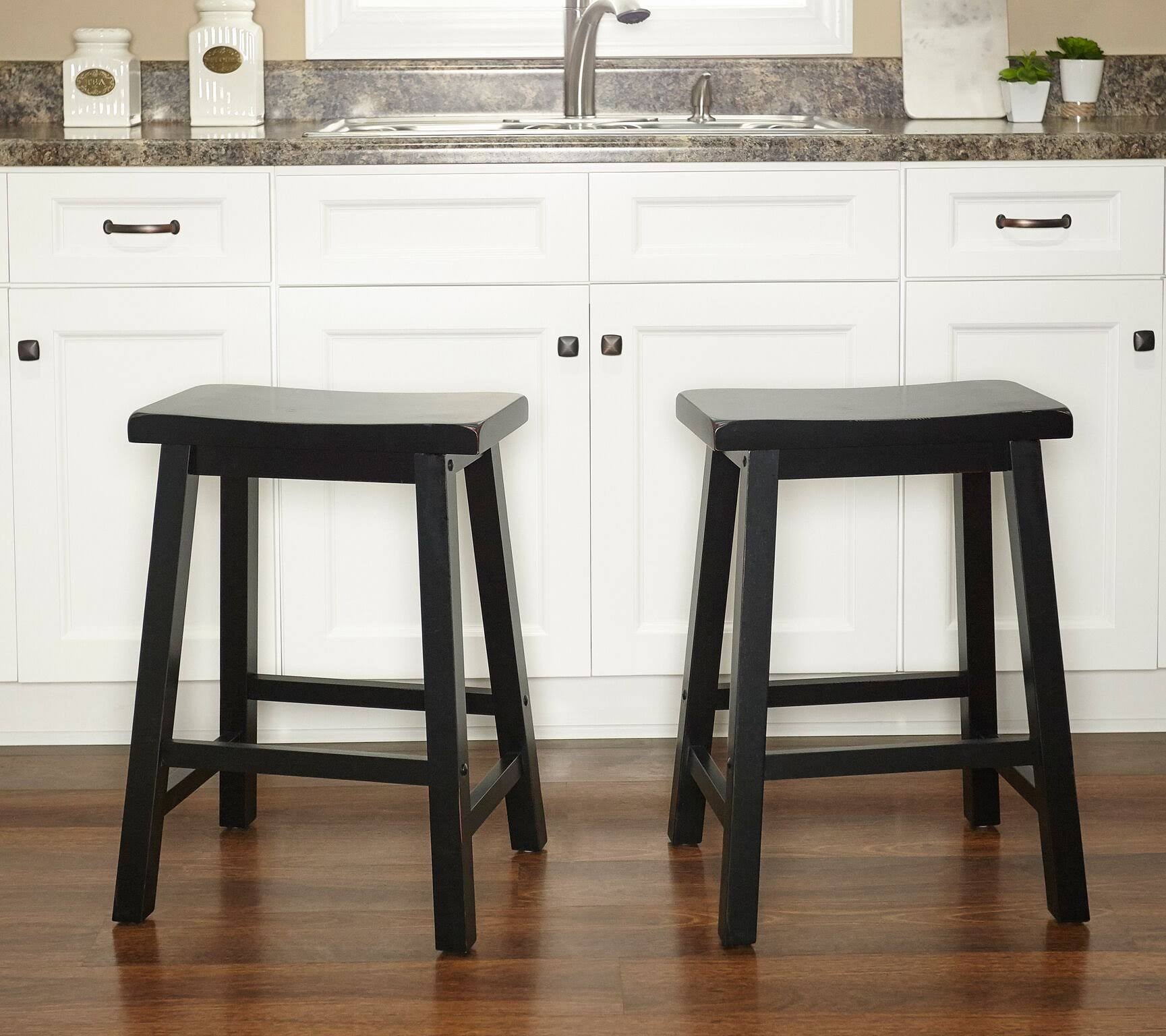 Powell Antique Black Counter Stool - Terra Cotta