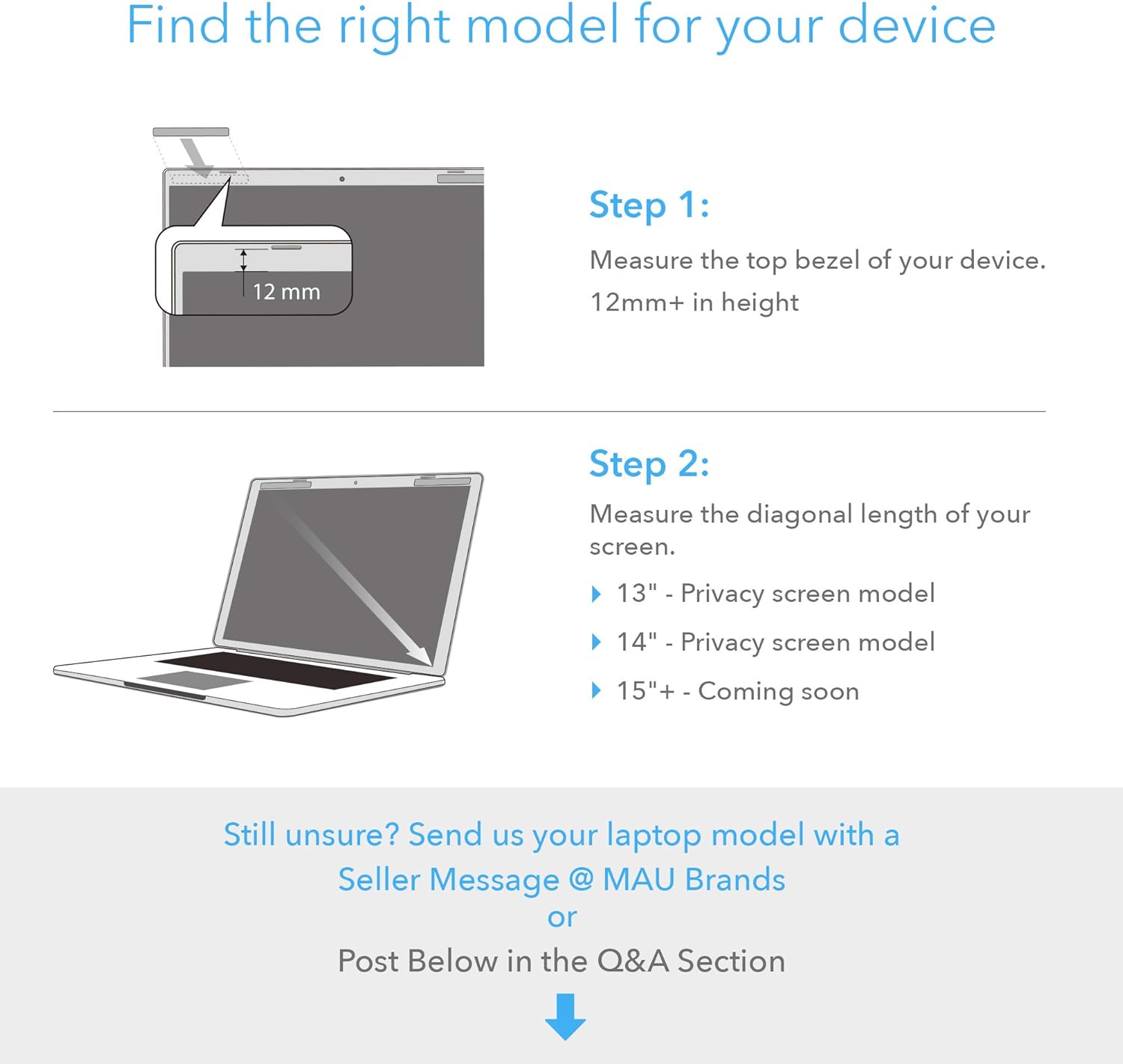 ZBRANDS // Magnetic Privacy Screen Anti-Glare Filter | Anti-Spy Glass Screen Film (Universal - 14.0