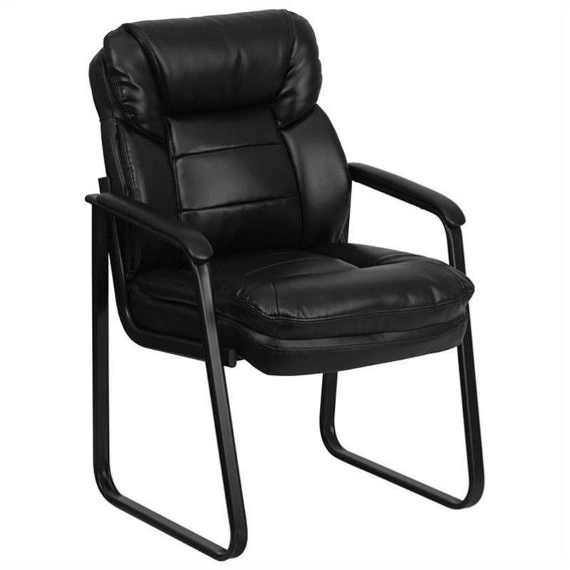 Pemberly Row Executive Side Office Guest Chair in Black - PR-454517