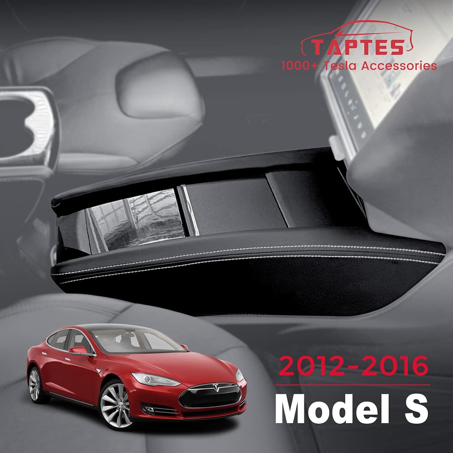TAPTES Exclusive Center Console Insert CCI for Tesla Model S 2012-2016, OEM Style Center Console Insert for Model S Accessories 2012 2013 2014 2015 2016 AWD RWD 60 60D 70D 85 85D P85D 90D P90D P100D