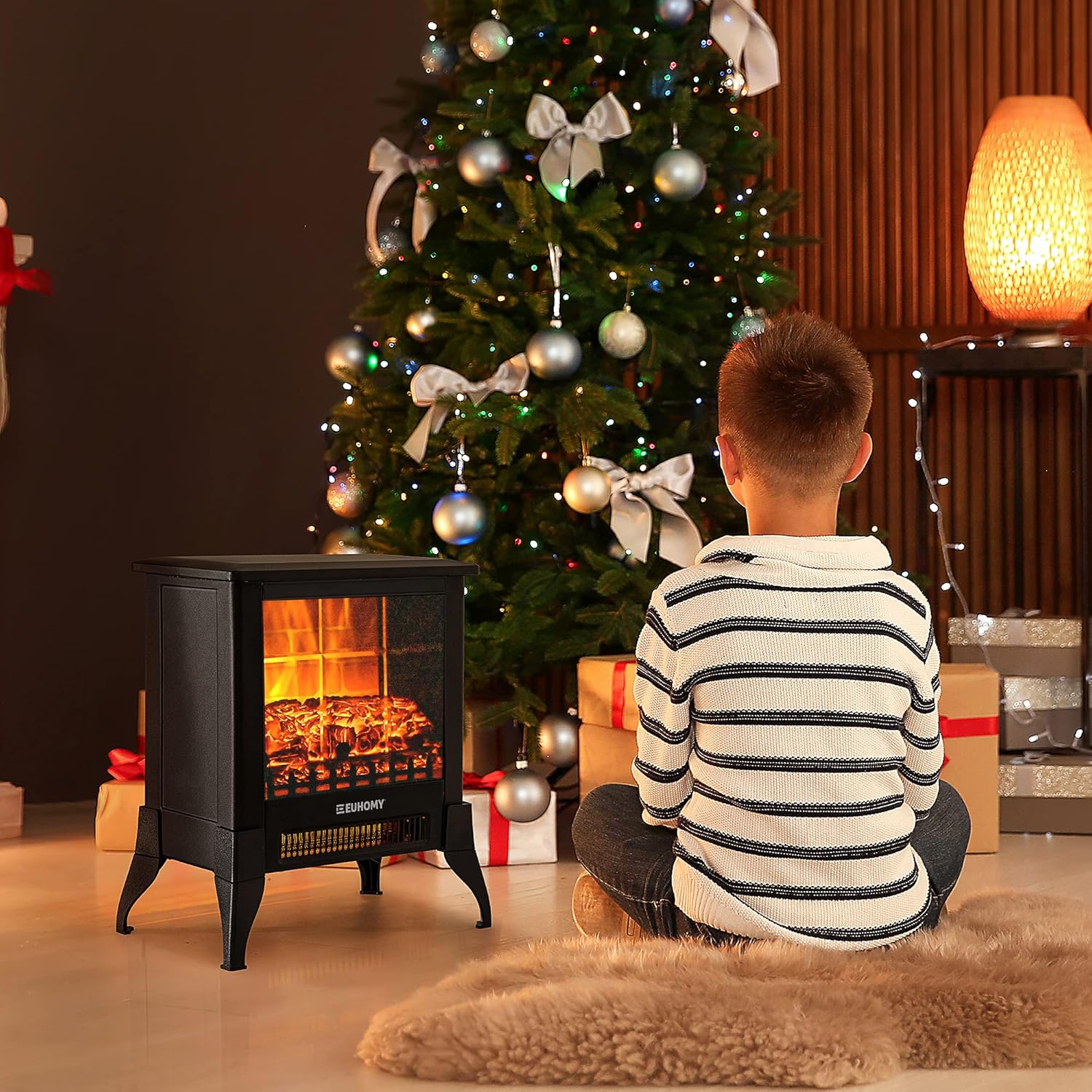 Euhomy Electric Fireplace Heater, 18