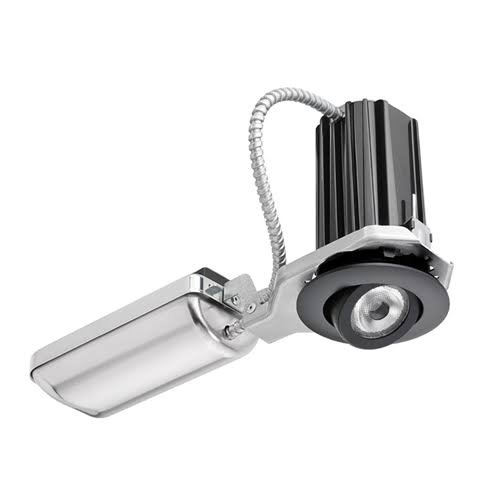 Juno Recessed Lighting 2A-835SU-BL 2x22 LED Round Adjustable 3500K 80CRI, Spot Beam, 120-277V, Black Finish