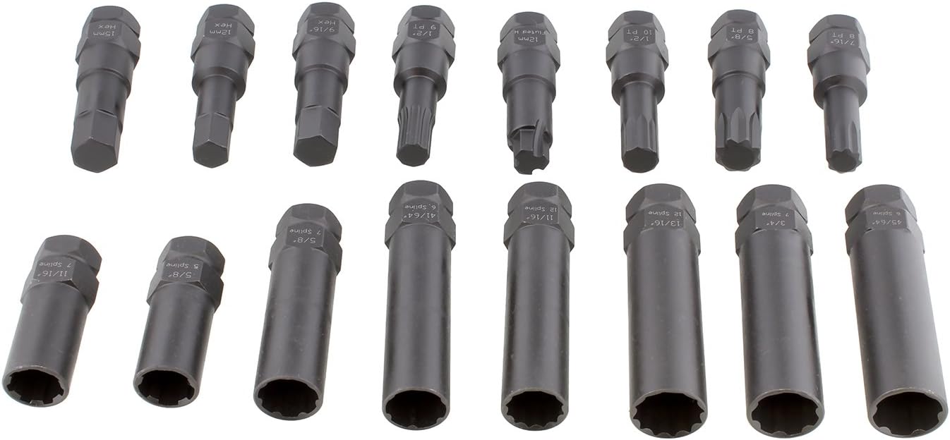 ABN Wheel Lock Removal Tool Kit Lug Nut Key Set 16p SAE/Metric Master Wheel Lock Key Set Lug Key Wheel Lock Removal Kit Pack of 2