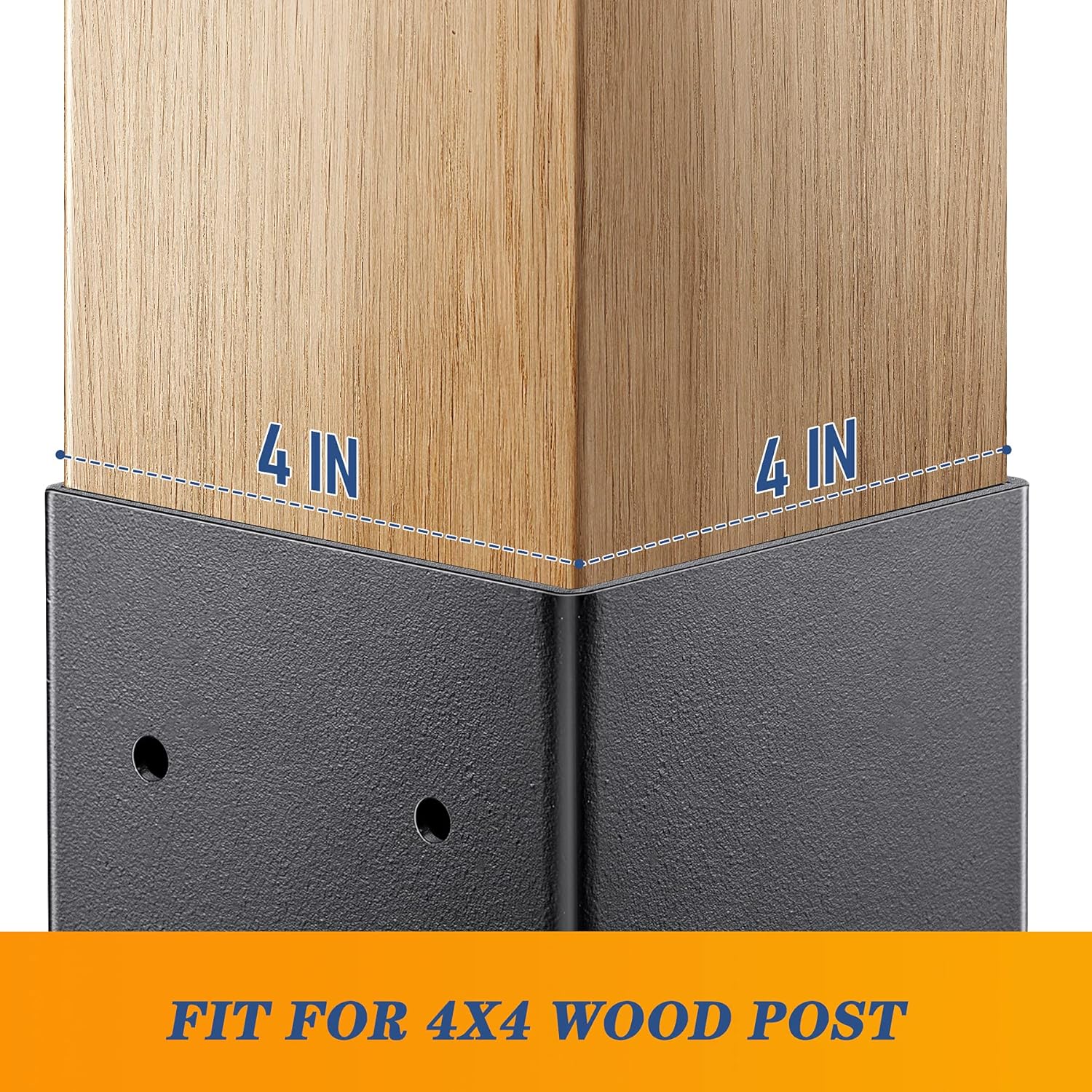 Loyesm 5PCS 4x4Inch Post Base,Inner Size 3.6 X 3.6 Inch Heavy Duty Deck Post Bracket with Expansion Bolts and Screw, Square Metal Deck Post Base for Wood Deck Support Post (5PCS) Pack of 2