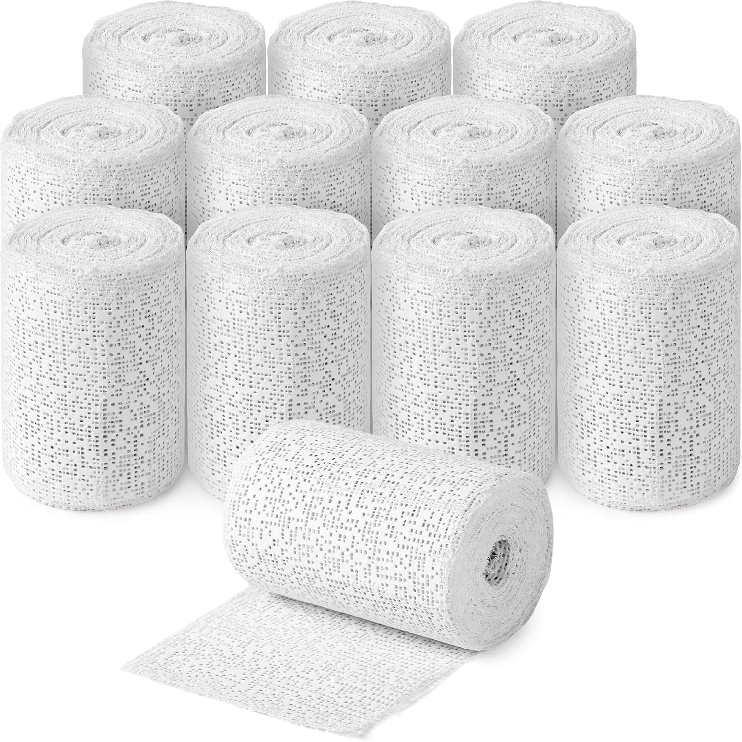 Craft Wrap Plaster Cloth & Plaster Gauze for Hobby Crafts, Belly Cast, Mask Making, Scenery Art - Each Roll of Plaster Bandages measures 4 inch x 5 yards (12 Pack)