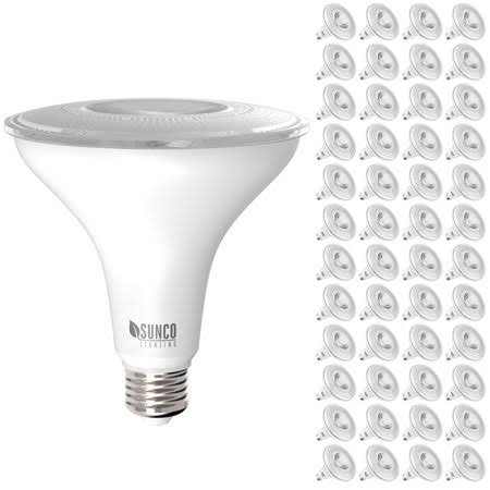 Sunco Lighting 48 Pack PAR38 LED Bulb 13W\x3d100W, 5000K Daylight, 1050 lm, Dimmable Flood Light, Indoor/Outdoor, Accent, Highli