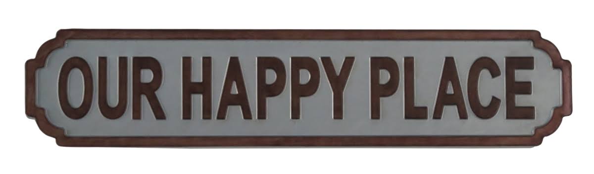 Cheungs 5026 Galvanized Metal Wall Sign - Our Happy Place