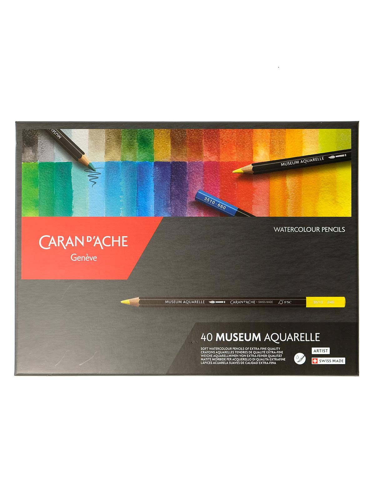 Caran d&Ache Museum Aquarelle Pencil 40 Color Set