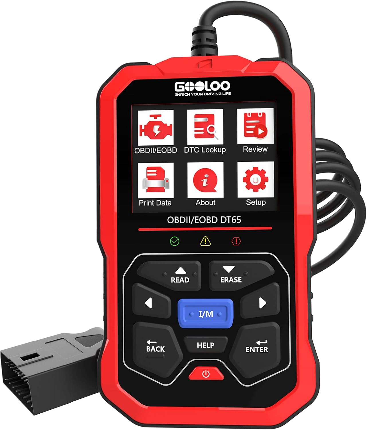GOOLOO OBD2 Car Code Reader Scan Tool for Check Engine Light by Professional Mechanic Automotive Diagnostic Scanner DT65 for All OBDII Cars Pack of 2