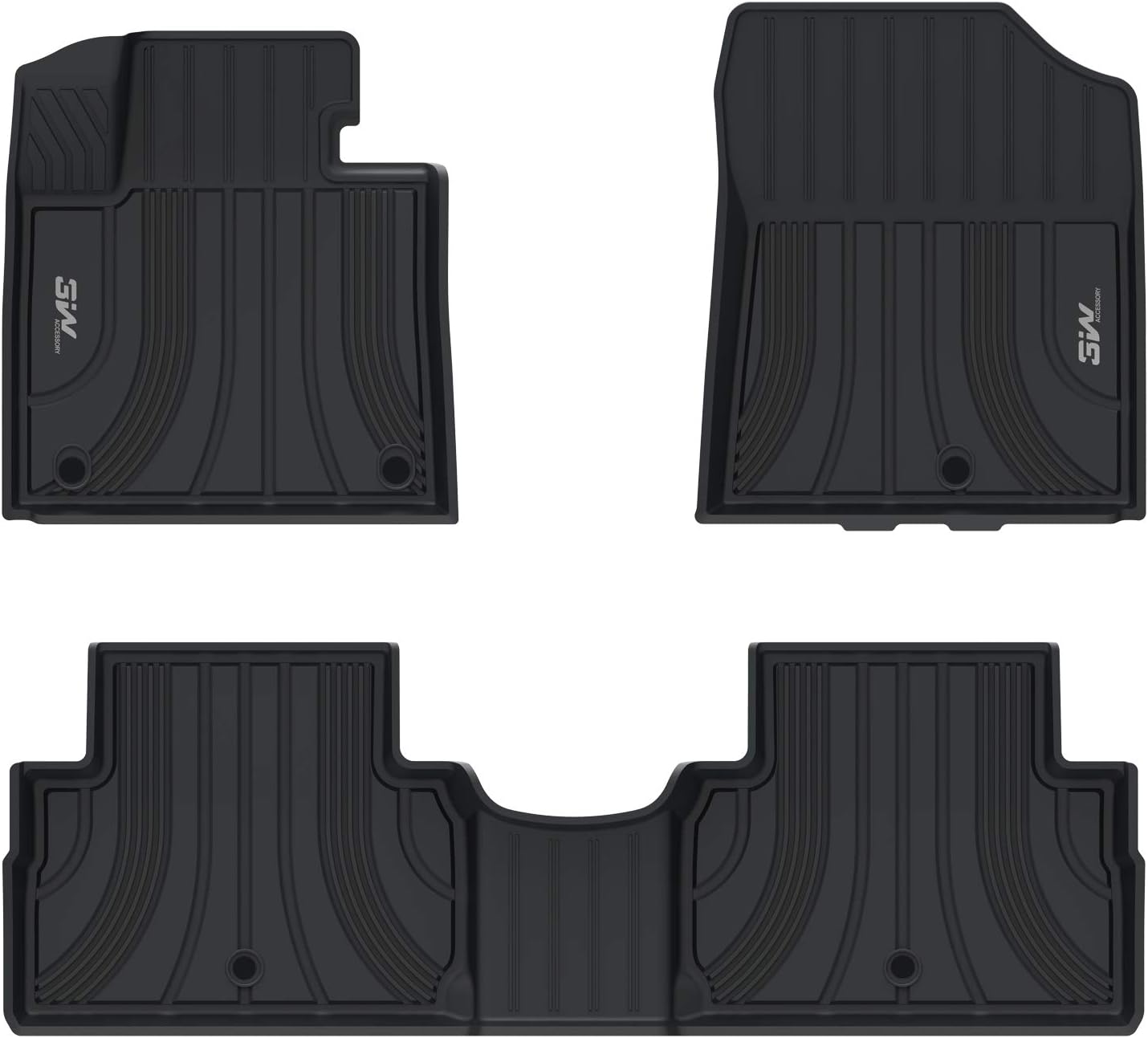 3W&nbsp;Floor&nbsp;Mats&nbsp;Compatible for Hyundai Sonata 2020-2022 Kia K5, TPE&nbsp;All&nbsp;Weather&nbsp;Custom&nbsp;Fit&nbsp;Floor&nbsp;Liner&nbsp;for Hyundai Sonata First and Second Rows&nbsp;Full&nbsp;Set Car&nbsp;Liners Black (Only for FWD Mod