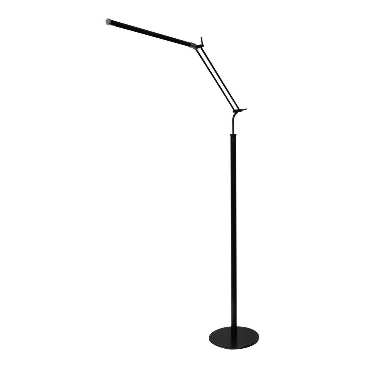 Cocoweb FLED-GPS Single Light 44-1/4x22 Tall Integrated LED Piano Floor Lamp Black / Satin Nickel